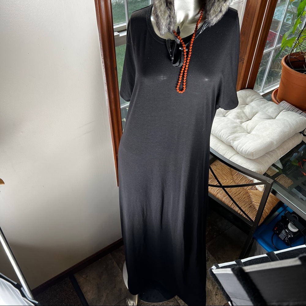 LuLaRoe Carly Dress Black Sz Large